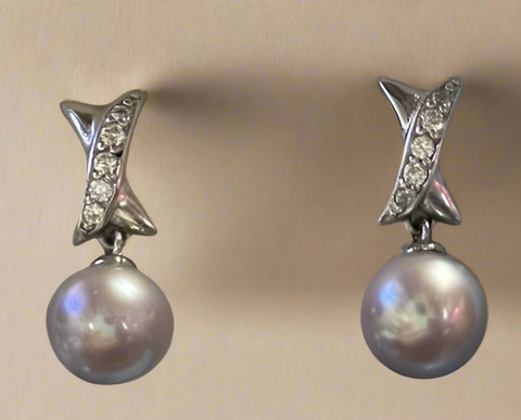 Pre Mounted X cz Edison earrings