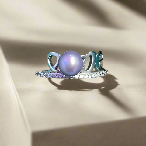 Pre mounted Love SS ring