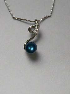 Pre mounted Swirl ss/cz necklace