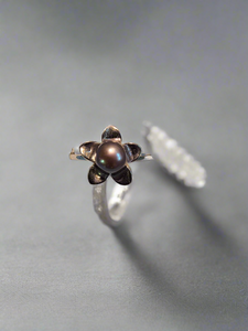 Pre mounted Flower ss pearl ring