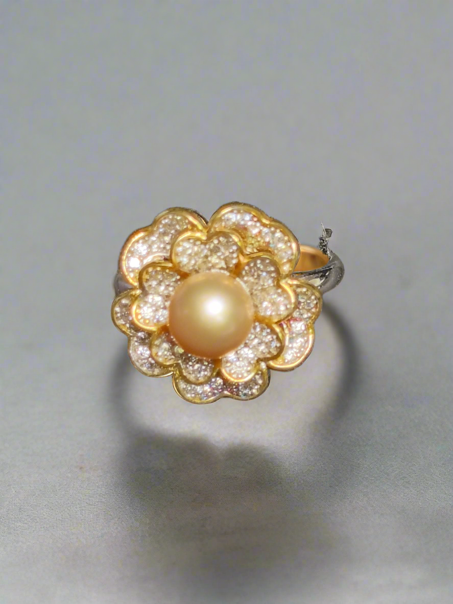 Pre mounted Clover CZ ring SS