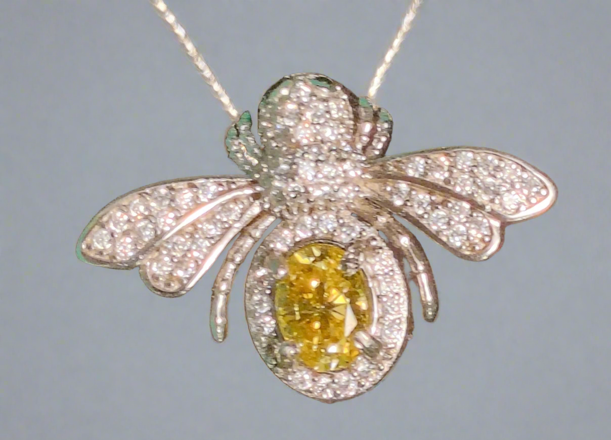 Pre mounted Moissanite with CZ 1 ctw GRA certified