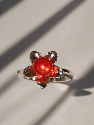 Pre Mounted Open flower ring SS