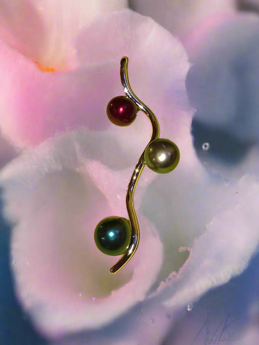 3 Pearl BRANCH PENDANT SS Mount