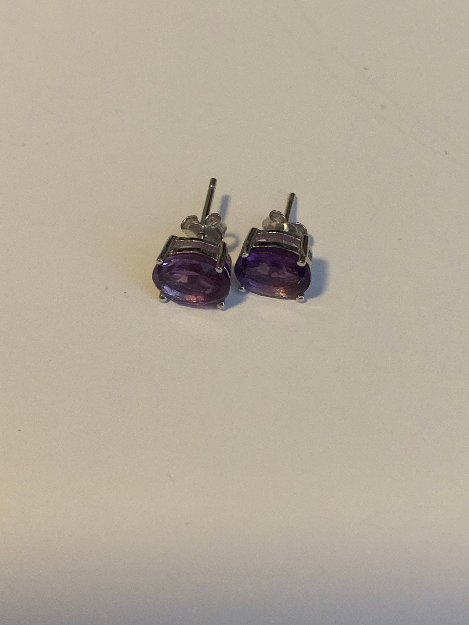 Gemstone 2 carat tw sterling silver earrings