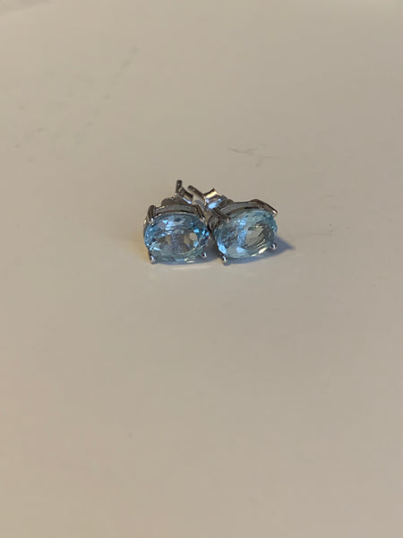 Gemstone 2 carat tw sterling silver earrings