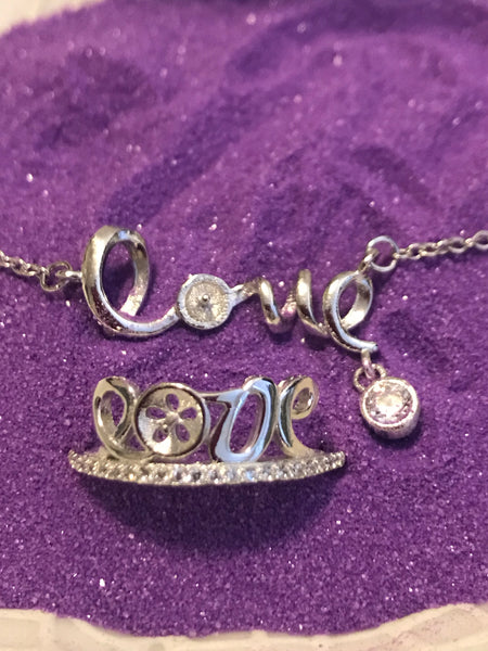 Love Necklace / Ring SS Mount Set