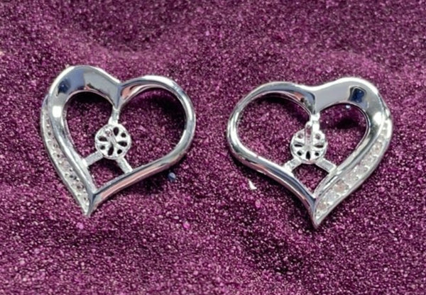 Heart Earrings with Stones SS